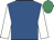 Royal blue, white sleeves, emerald green cap