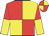 red and yellow quartered, halved sleeves