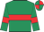 emerald green, red hoop and armlets, quartered cap