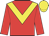 Red, yellow chevron and cap