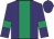 Purple, emerald green stripe and armlets