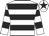 White & black hoops, white cap, black star