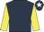 Dark blue, yellow sleeves, dark blue cap, white star