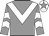 Grey, white chevron, white chevrons on sleeves, white cap, grey star