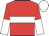 Red, white hoop, halved sleeves, white cap