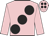 Pink, large black spots and spots on cap