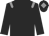 Black body, grey epaulettes, black arms, black cap, grey diamond