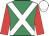 Emerald green, white cross sashes, red arms, white cap