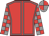 Red body, grey seams, grey arms, red checked, grey cap, red quartered