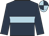 Dark blue, light blue hoop, dark blue sleeves, quartered cap