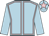 Light blue, pink seams, light blue sleeves, pink star on cap