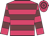Rose body, garnet hooped, rose arms, garnet hooped, rose cap, garnet hooped