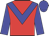 Red body, big-blue chevron, big-blue arms, big-blue cap