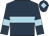 Dark blue, light blue hoop, light blue armlets, light blue diamond on cap