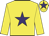 Yellow, purple star and star on cap