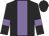 Black, mauve panel, mauve armlet, black cap
