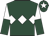 Dark green, white triple diamond, halved sleeves, white star on cap