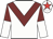 White, maroon chevron, halved sleeves, white cap, red star
