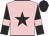 Pink, black star, black sleeves, pink armlet, black cap