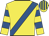 Yellow, royal blue sash, hooped sleeves, striped cap