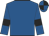 Royal blue, black armlets, quartered cap