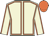 Beige, orange seams and cap