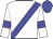 White, blue sash, armlets and cap