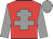 Red body, grey cross of lorraine, grey arms, grey cap