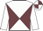 White body, garnet diabolo, white arms, white cap, garnet quartered