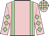 Pink body, light green braces, Pink sleeves, light green diamonds, Pink cap, light green checked