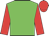 green, red sleeves and cap