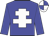 Big-blue body, white cross of lorraine, big-blue arms, white cap, big-blue quartered