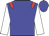 Big-blue body, red epaulettes, white arms, big-blue cap