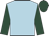 Light blue, dark green sleeves and cap
