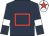 Dark blue, red hollow box, dark blue sleeves, white armlets, white cap, red star