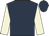 Dark blue, beige sleeves