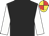 Black, white sleeves, red & yellow quartered cap