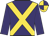Purple, gold cross sashes, quartered cap