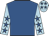 Royal blue, light blue sleeves, royal blue stars, light blue cap, royal blue stars
