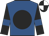 Royal blue, black disc, black sleeves, royal blue armlet, white & black quartered cap
