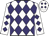 White & purple diamonds