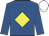 Royal blue, yellow diamond, white cap