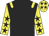 Black, yellow epaulettes, yellow sleeves, black stars, yellow cap, black stars