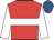 Red, white hoop, white sleeves, royal blue cap