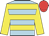 Light blue & yellow hoops, yellow sleeves, red cap