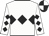 White, black triple diamond, black diamonds on sleeves, quartered cap