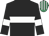 Black, white hoop, white armlet, emerald green & white striped cap