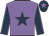 Mauve, dark blue star, dark blue sleeves, mauve seams, dark blue cap, mauve star