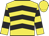 Yellow & black chevrons, hooped sleeves, yellow cap