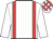 White, red braces, check cap